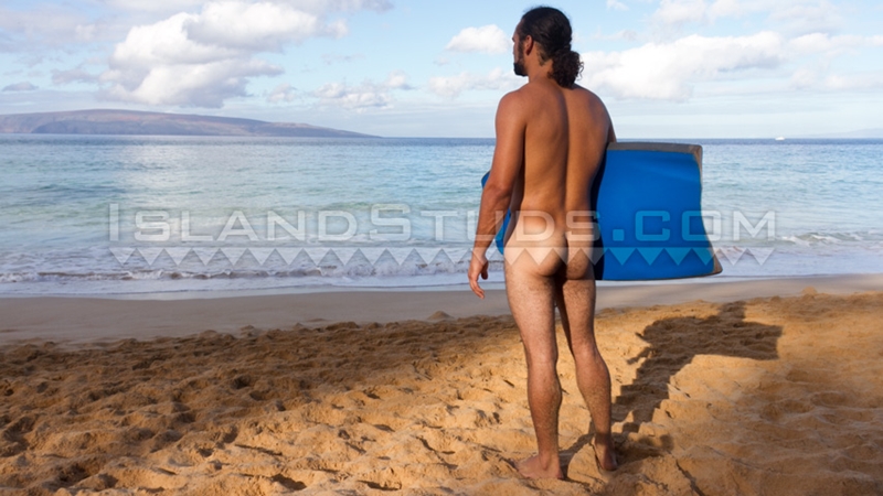 Hung brown furry nudist Hawaiian surfer Kana
