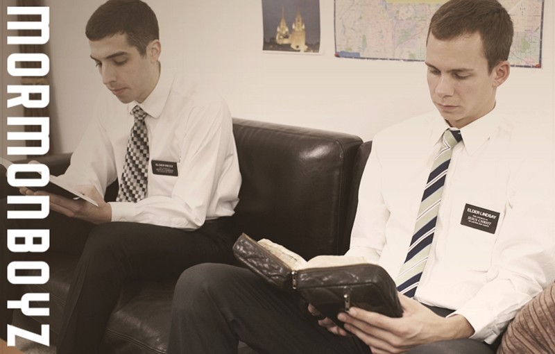 Young naked boys Elder Lindsay and Elder Ricci sucked and fucked by Brother Johnson