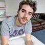 Very cute 19 year old hairy French student Leo Chevalier jerks off and fucks a dildo