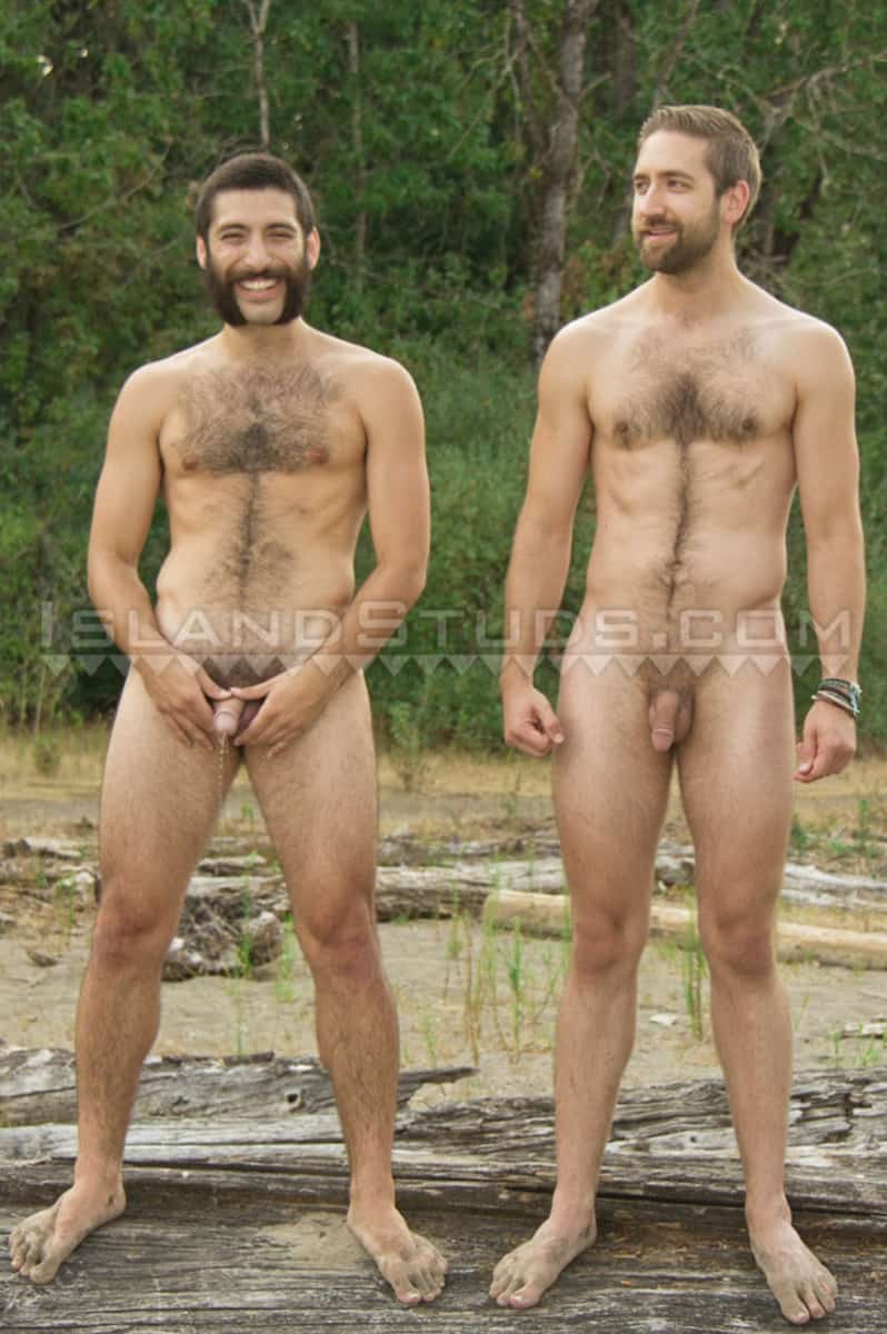 Bearded Totally Hairy Outdoor Oregon Jocks Uncut Andre And Furry Cock Mark In Hot Duo Action