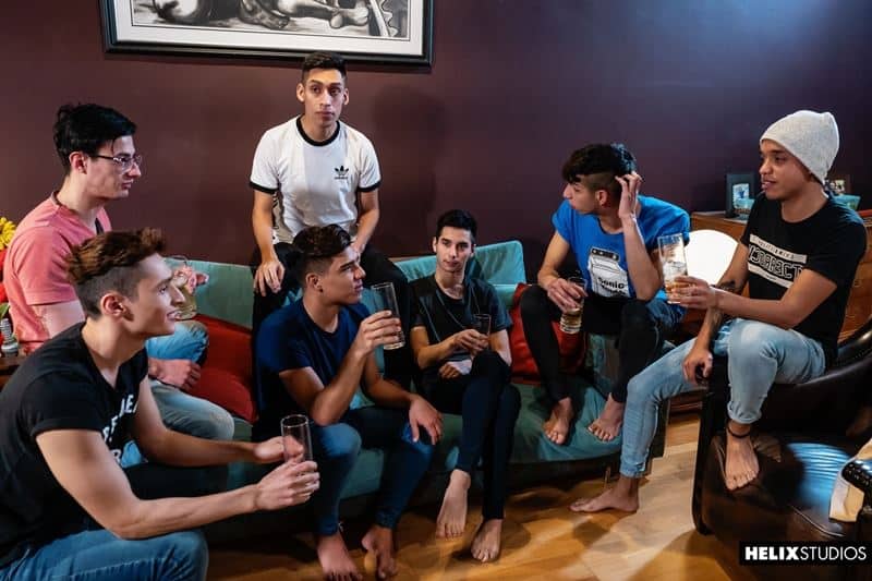 Buenos Aires gay twink orgy with Alejo Smith, Fabrice Rossi, Felix Harris, Francis Gerard, Sly Conan and Sonny Davon